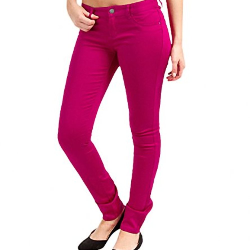 NWT Billabong Juniors Peddler Colors Skinny Jean, Fiesta Fuchsia Size 24
